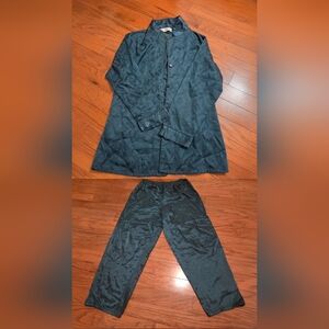 Victoria's Secret Emerald Jacquard Satin Pajamas S/M (see measurements)